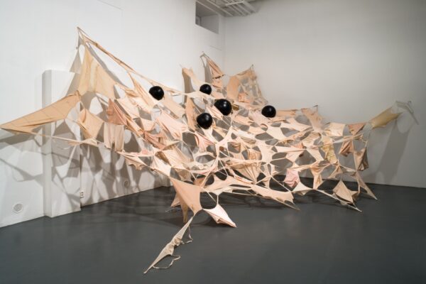 Kateřina Vincourová, Naruby / z cyklu Zevnitř ven, 2006 (textil a nafukovací polyvinyl, 250 x 500 x 800 cm) © archiv umělkyně
