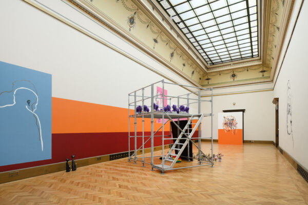 Shifted Realities, Installation View, Paul Maheke, YOU & I (2022). © Galerie Rudolfinum, photo: Ondřej Polák